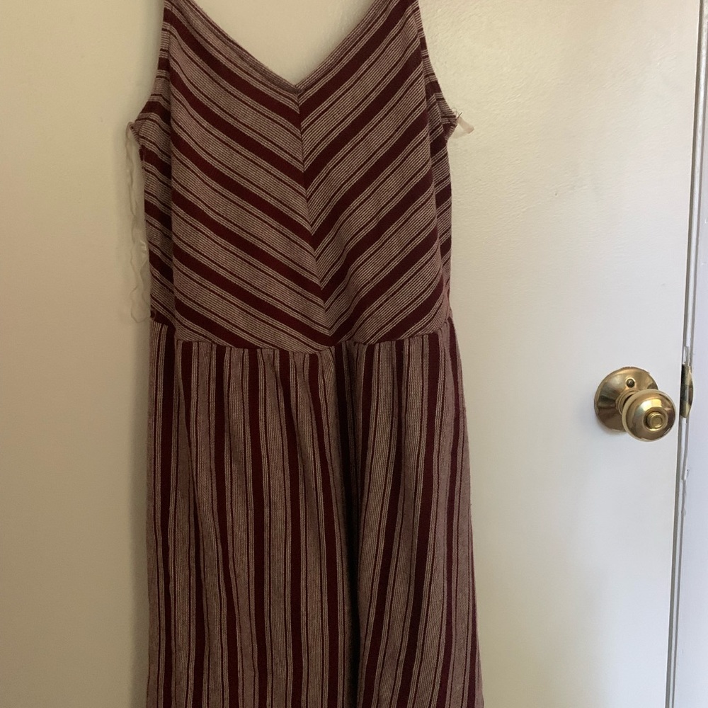 Red & White Striped Comfy Dress
